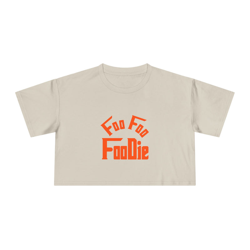L.O.E.F FOO FOO FOODIE Women Crop Tee(Neon Orange)