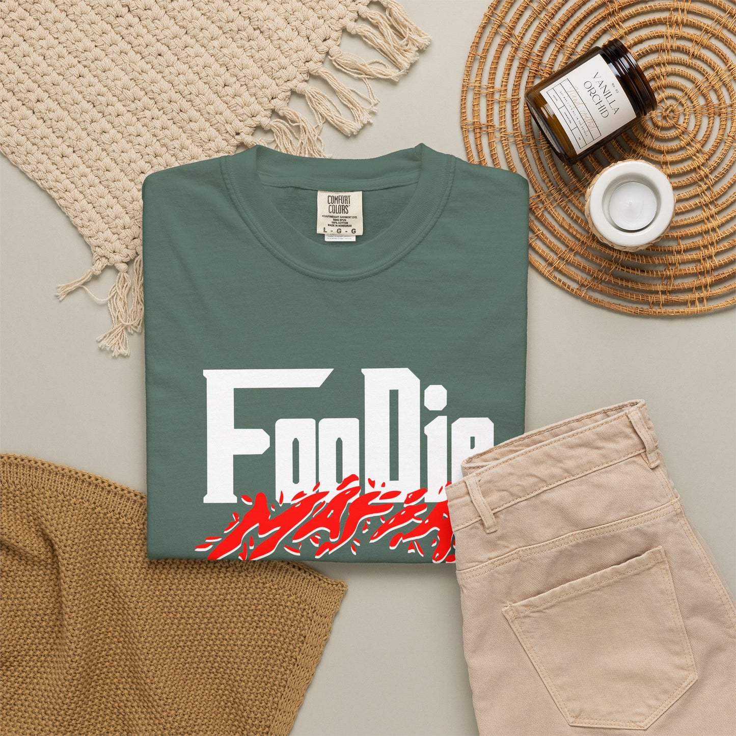 L.O.E.F Foodie Mafia Unisex Tee Shirt  (Red)