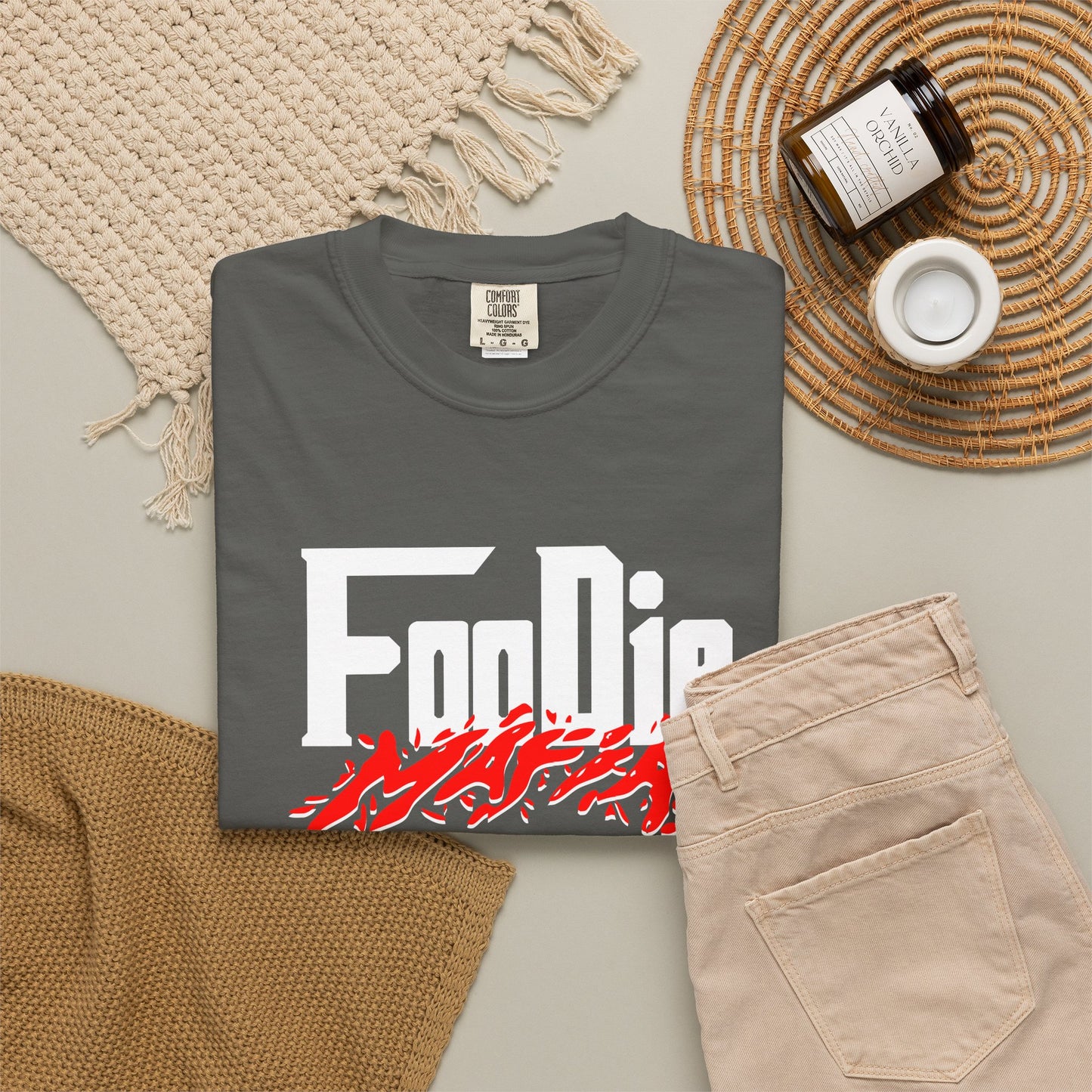 L.O.E.F Foodie Mafia Unisex Tee Shirt  (Red)