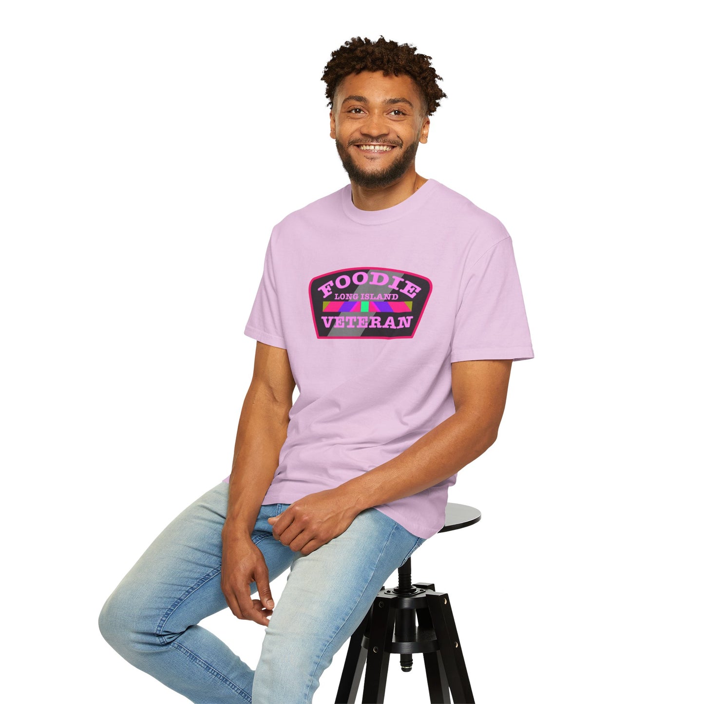 L.O.E.F Foodie Veteran Long Island Unisex Tee Shirt (Pink)