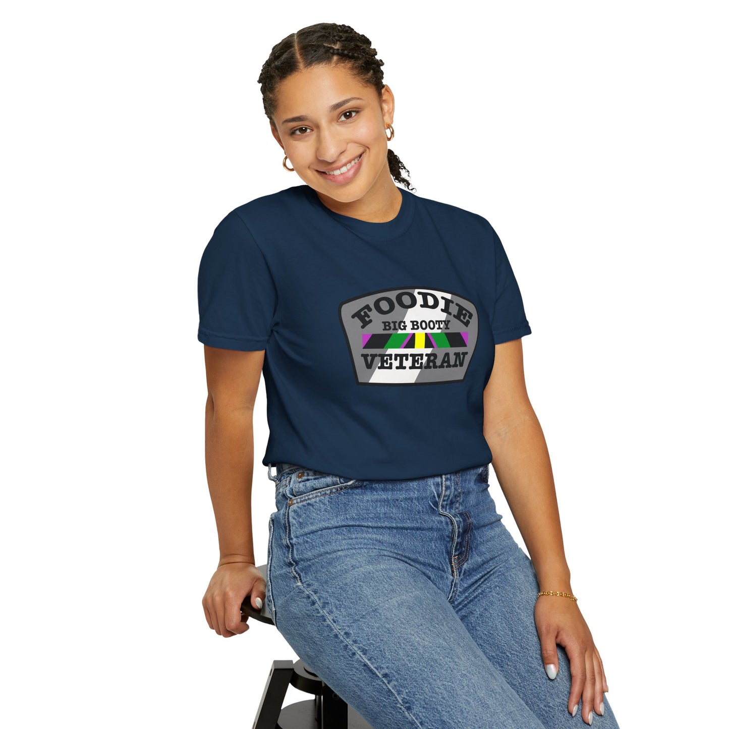 L.O.E.F Foodie Veteran Big Booty Unisex Tee Shirt (Gray)