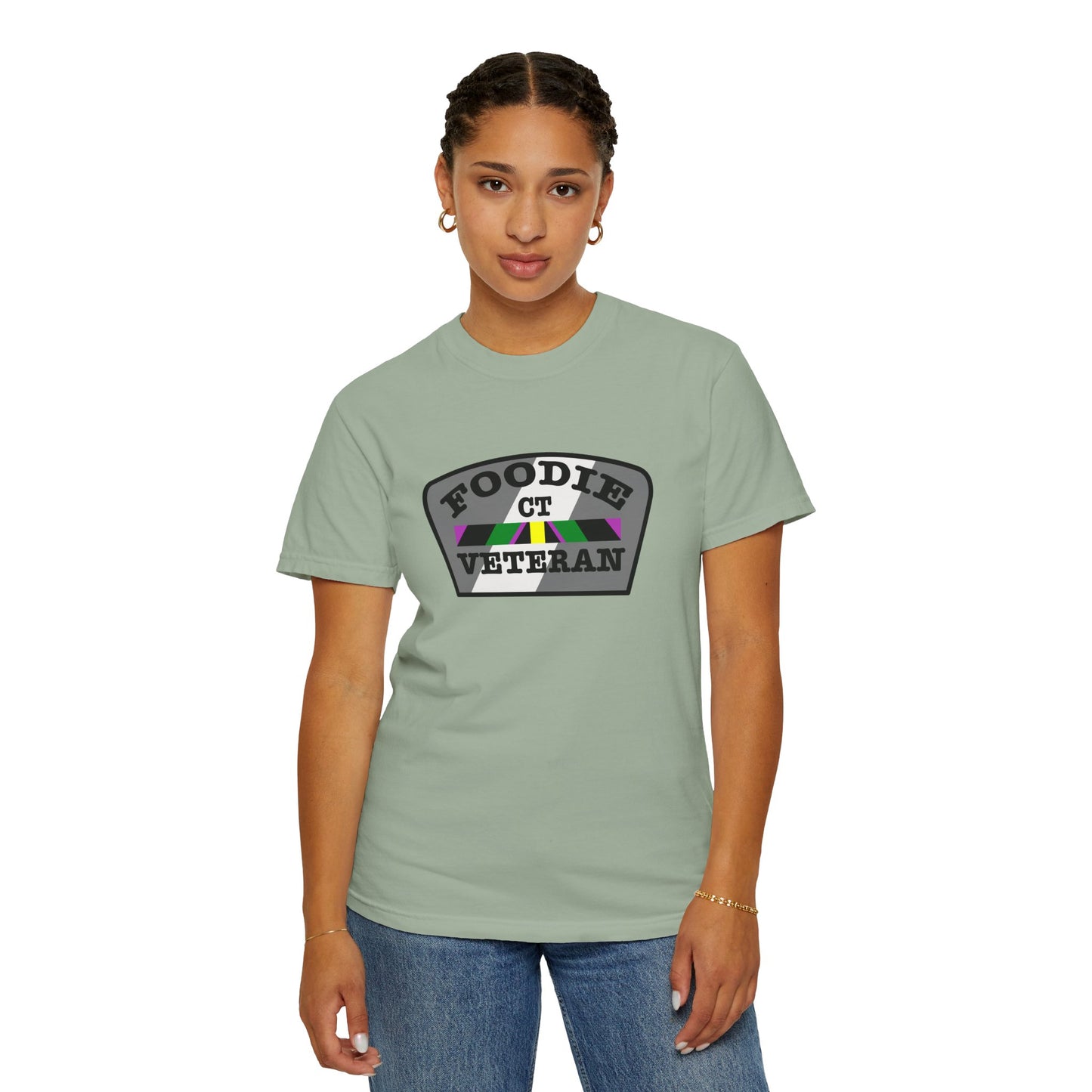 L.O.E.F Foodie Veteran CT Unisex Tee Shirt (Gray)