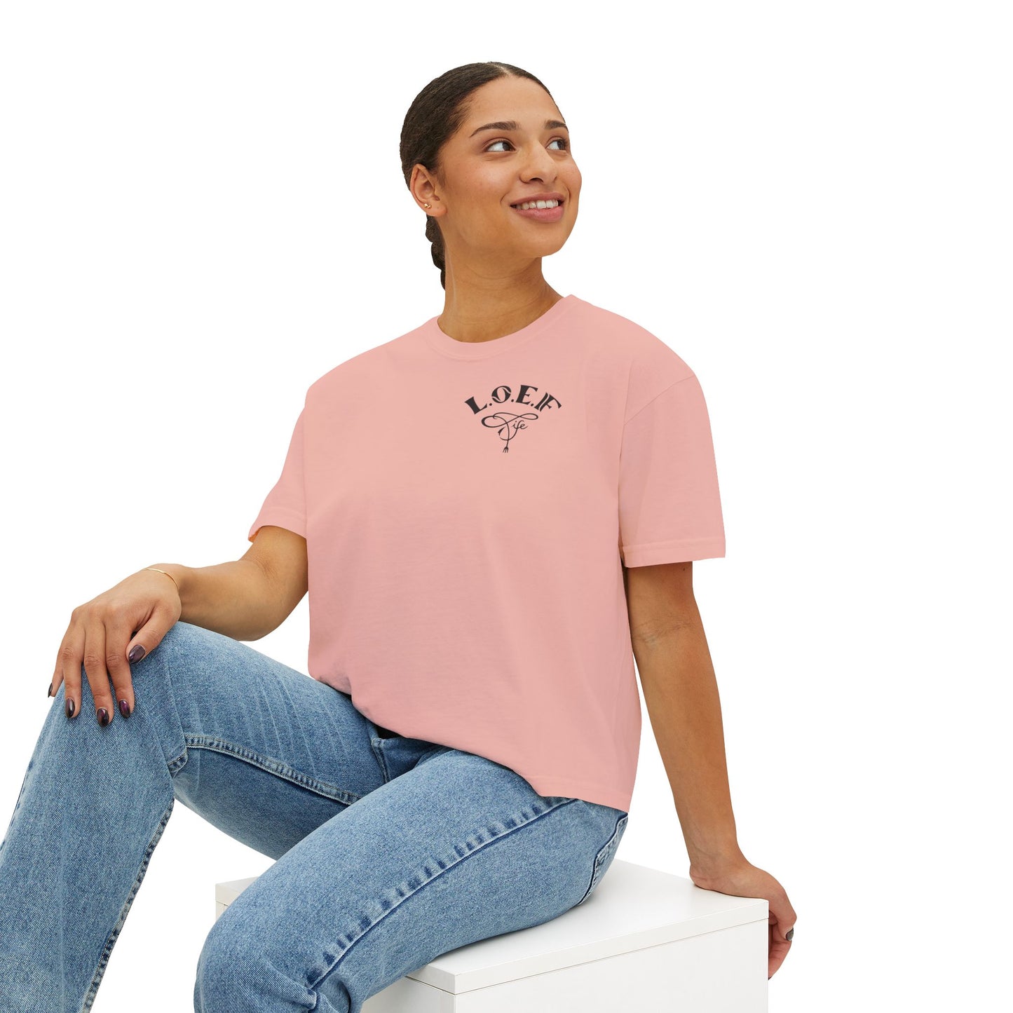 L.O.E.F Foodie 4Life Vegan Boxy Tee (Violet)