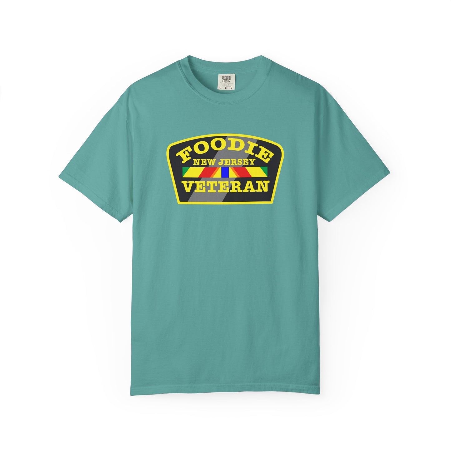 L.O.E.F Foodie Veteran NEW JERSEY Unisex Tee Shirt (Yellow)