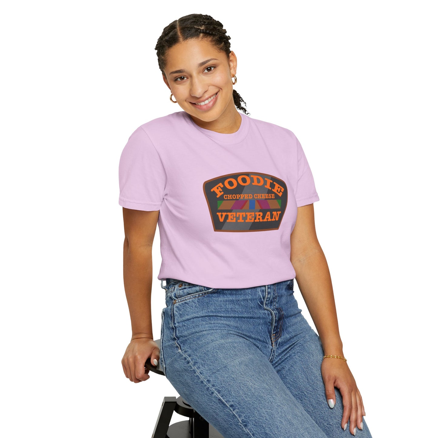 L.O.E.F Foodie Veteran Chopped Cheese Unisex Tee Shirt (Orange)