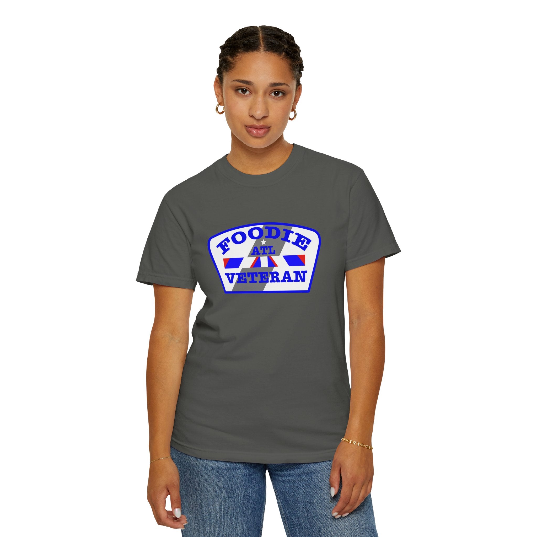 L.O.E.F Foodie Veteran ATL Unisex Tee Shirt (Blue)