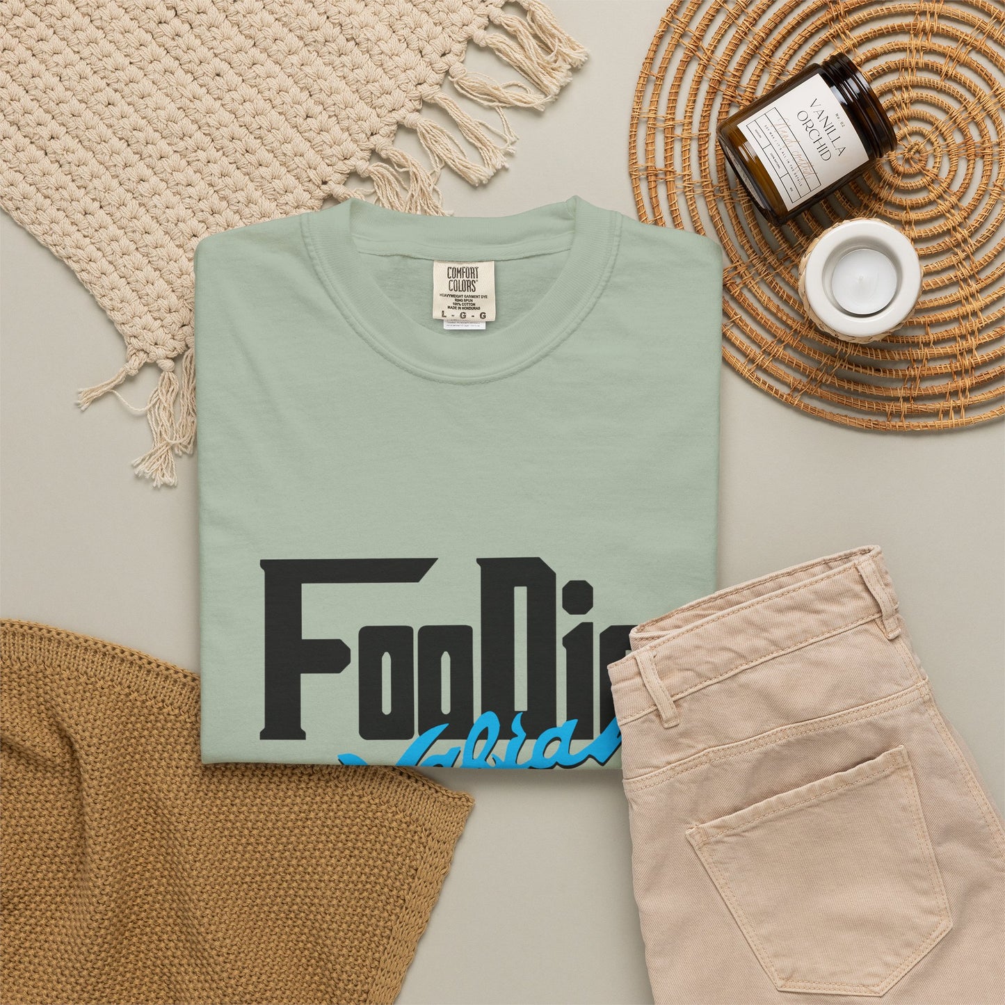 L.O.E.F Foodie Mafia Unisex Tee Shirt (Apricot)