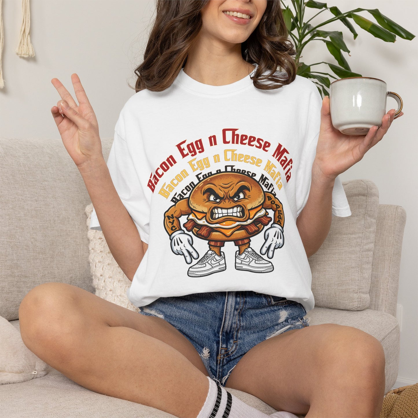 L.O.E.F Bacon Egg n Cheese Mafia Unisex Tee Shirt