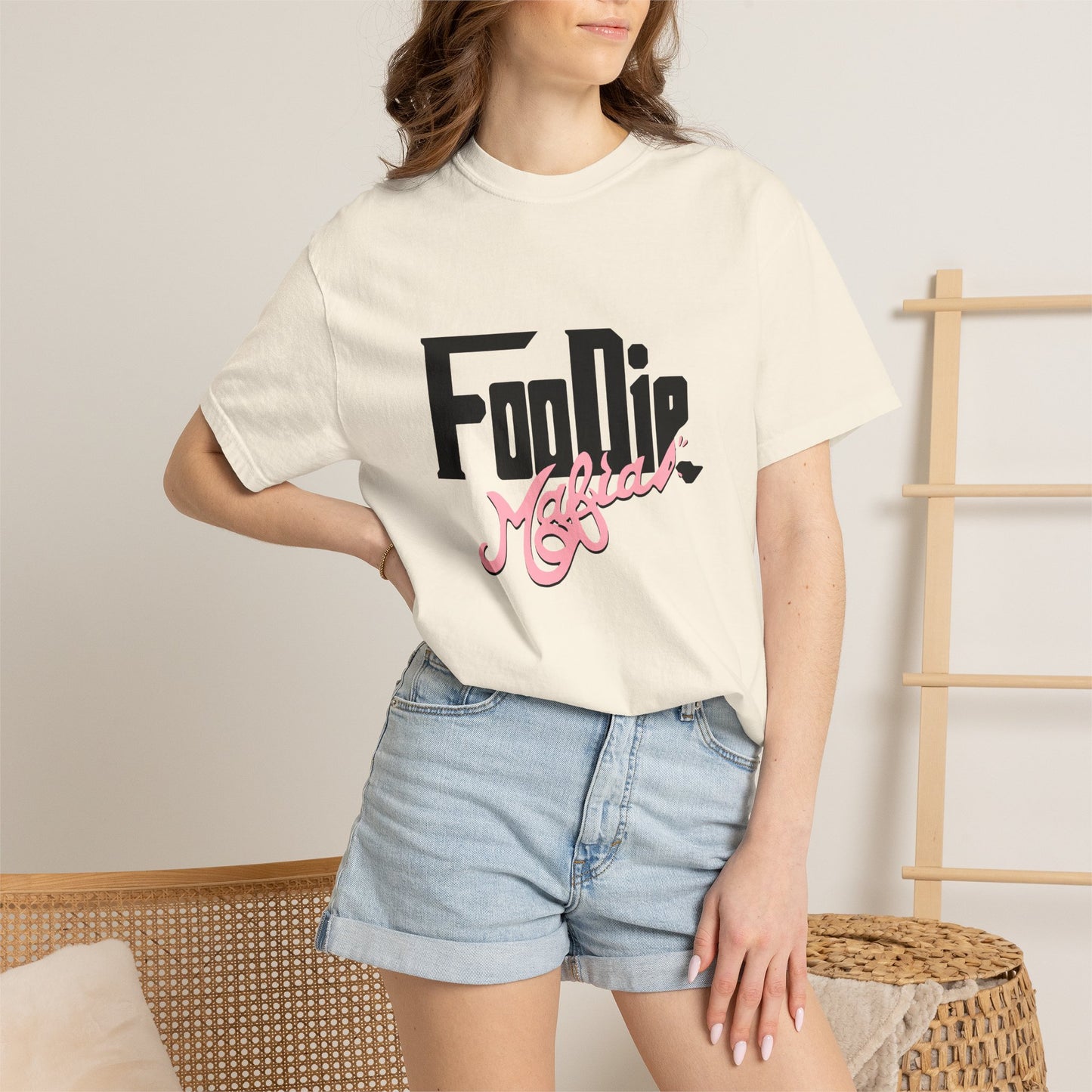 L.O.E.F Foodie Mafia Unisex Tee shirt (Soft Pink)