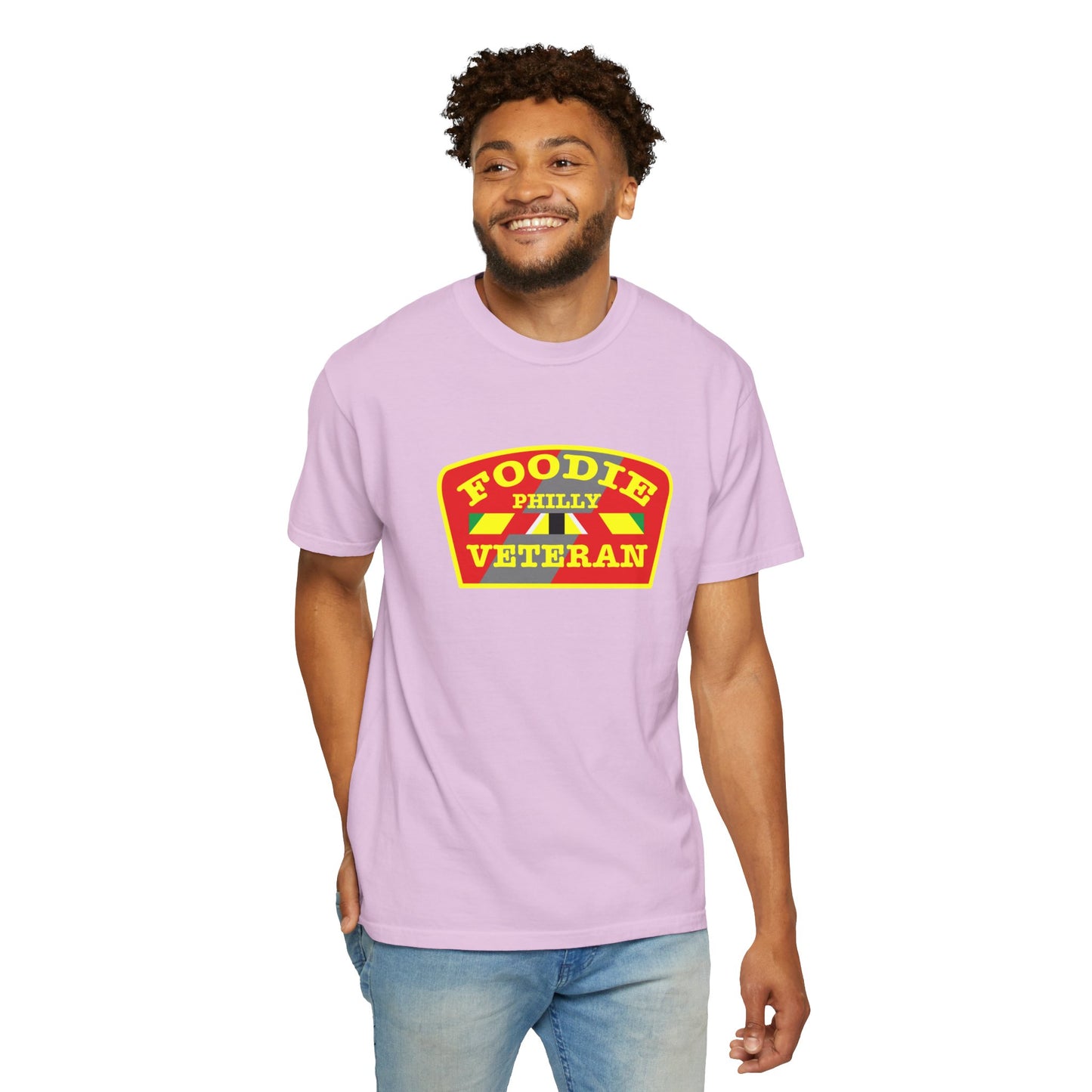 L.O.E.F Foodie Veteran PHILLY Unisex Tee Shirt (Yellow)