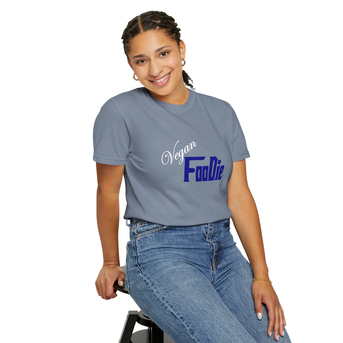 L.O.E.F Unisex Vegan Foodie Tee Shirt (Dark Blue)