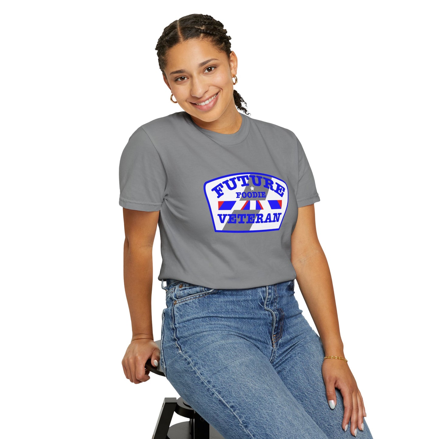 L.O.E.F Future Foodie Veteran Unisex Tee Shirt (Blue)