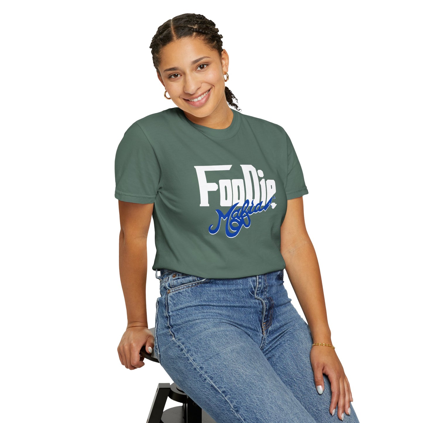 L.O.E.F Foodie Mafia Unisex Tee Shirt  (Dark Blue)