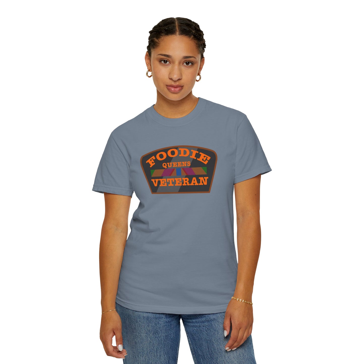 L.O.E.F Foodie Veteran QUEENS Unisex Tee Shirt (Orange)