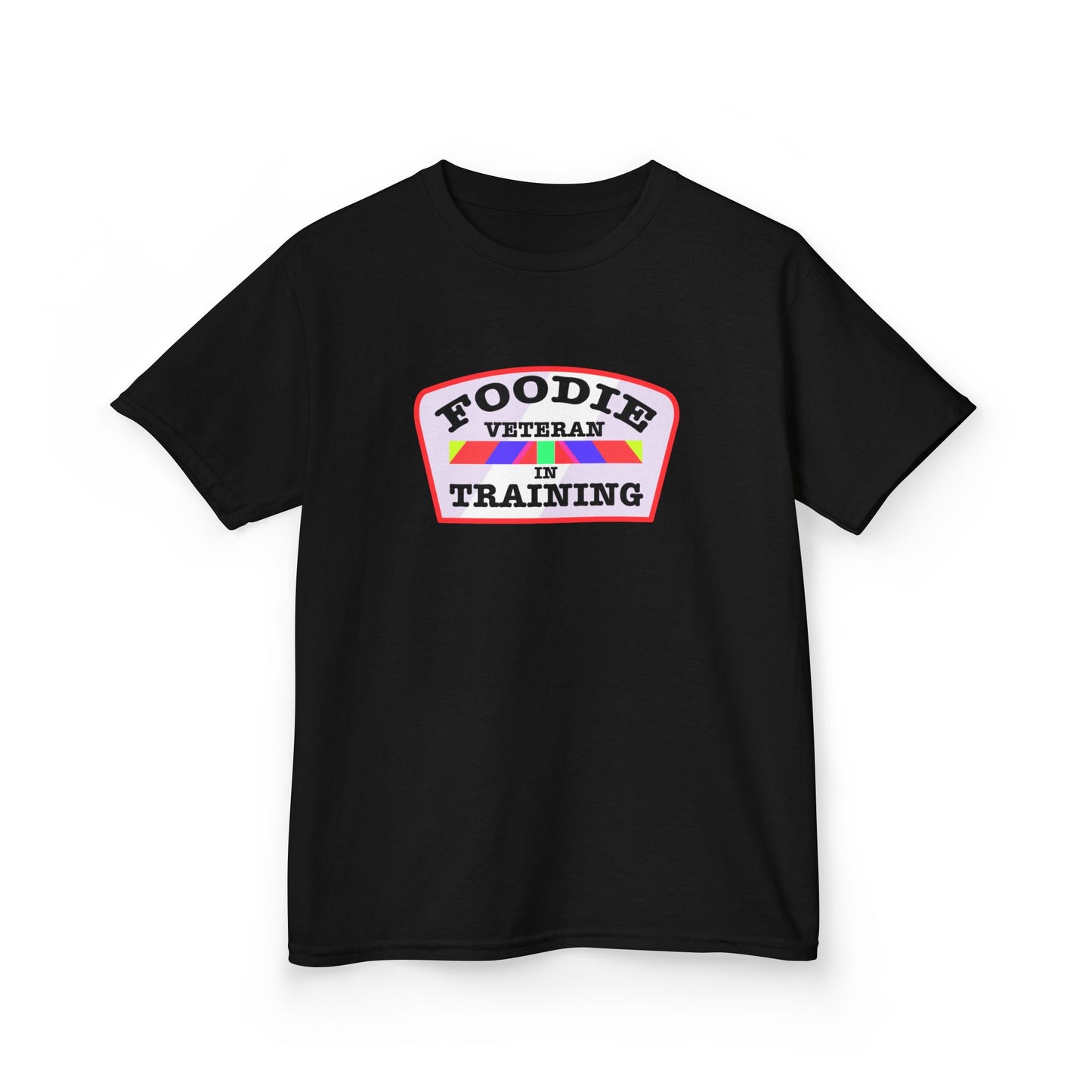 L.O.E.F Foodie Veteran In Training Kids Tee Shirt (Soft Pink)