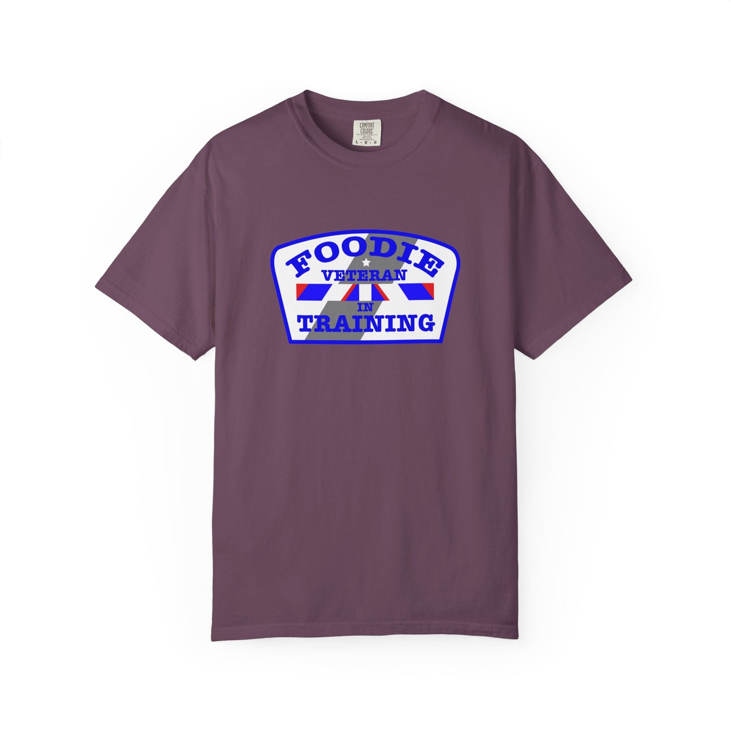 L.O.E.F Foodie Veteran IN TRAINING Unisex Tee Shirt (Blue)