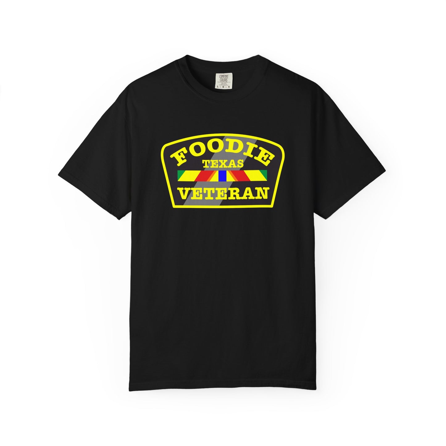 L.O.E.F Foodie Veteran TEXAS Unisex Tee Shirt (Yellow)