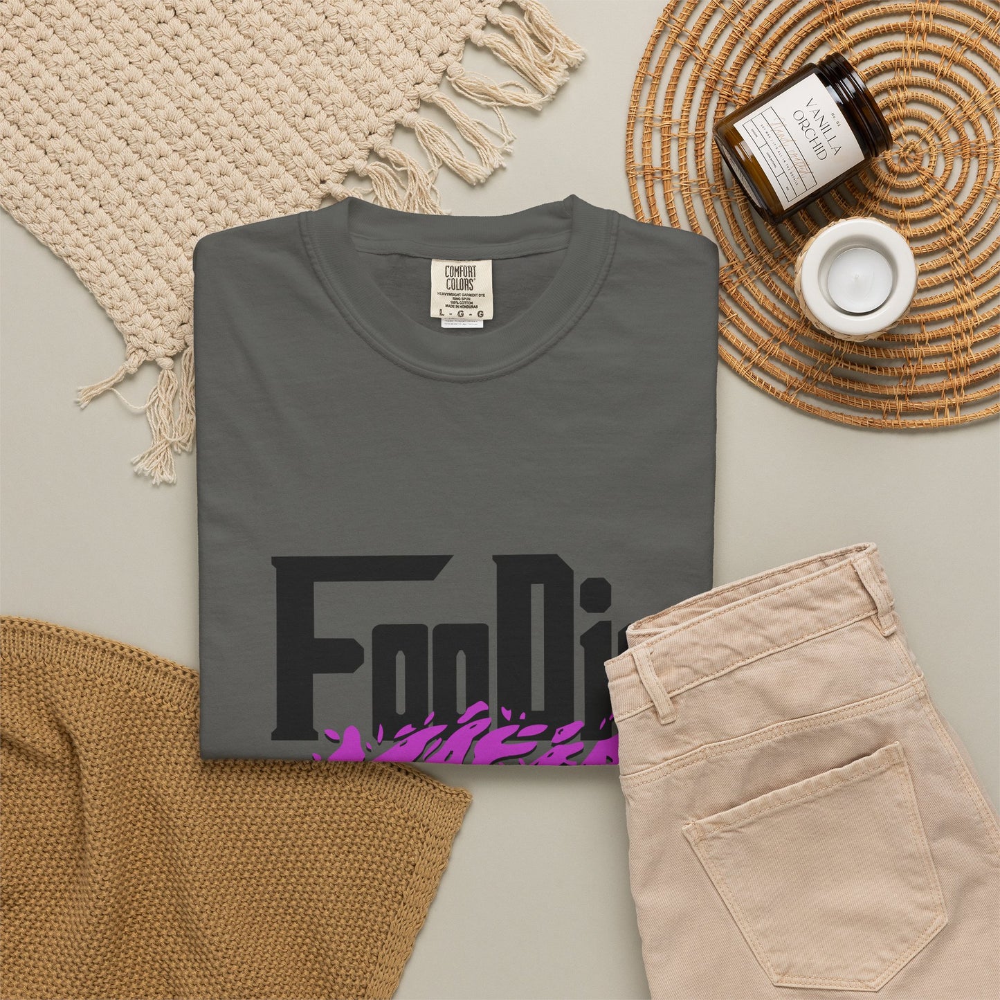 L.O.E.F Foodie Mafia Unisex Tee Shirt (Bright Purple)