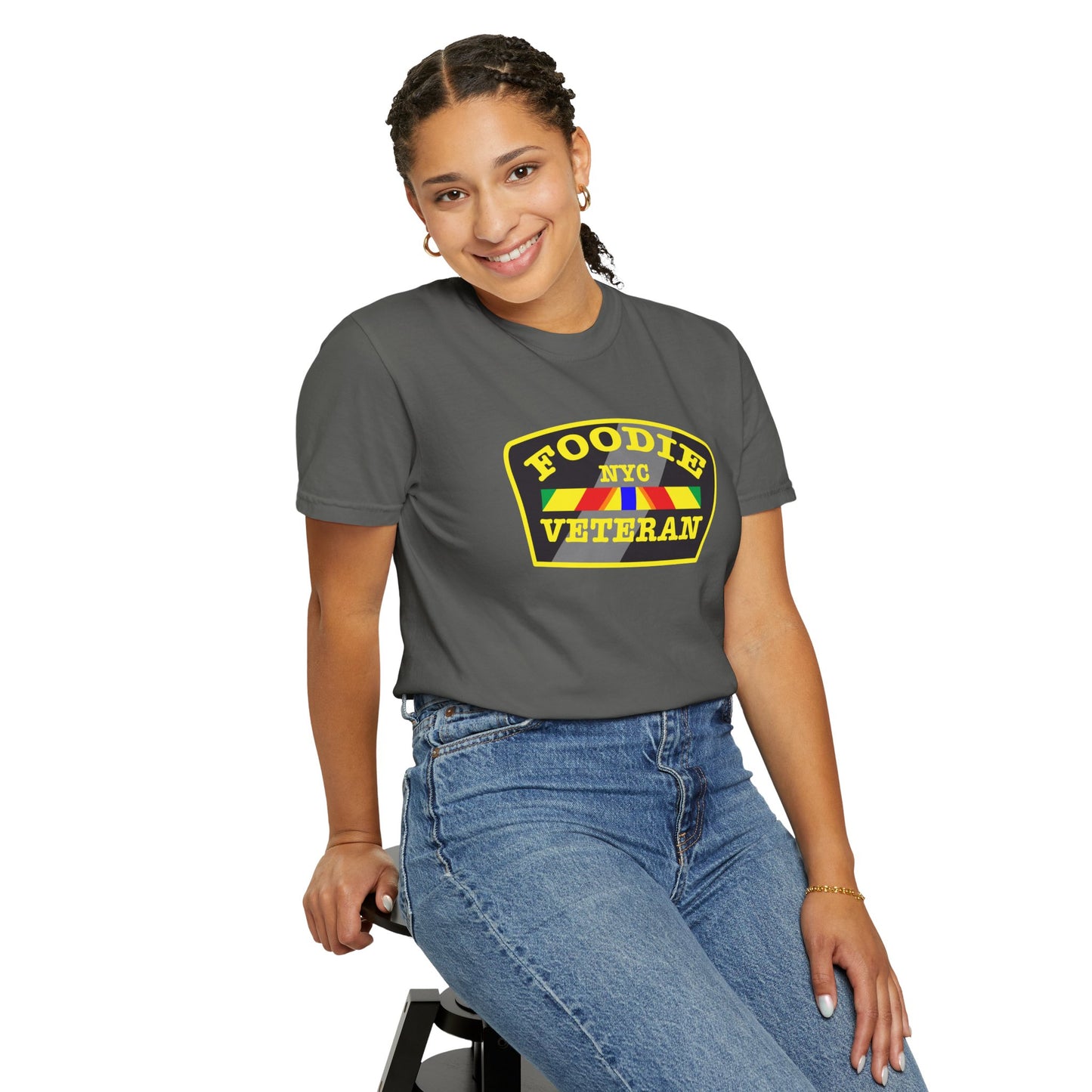 L.O.E.F Foodie Veteran NYC Unisex Tee Shirt (Yellow)