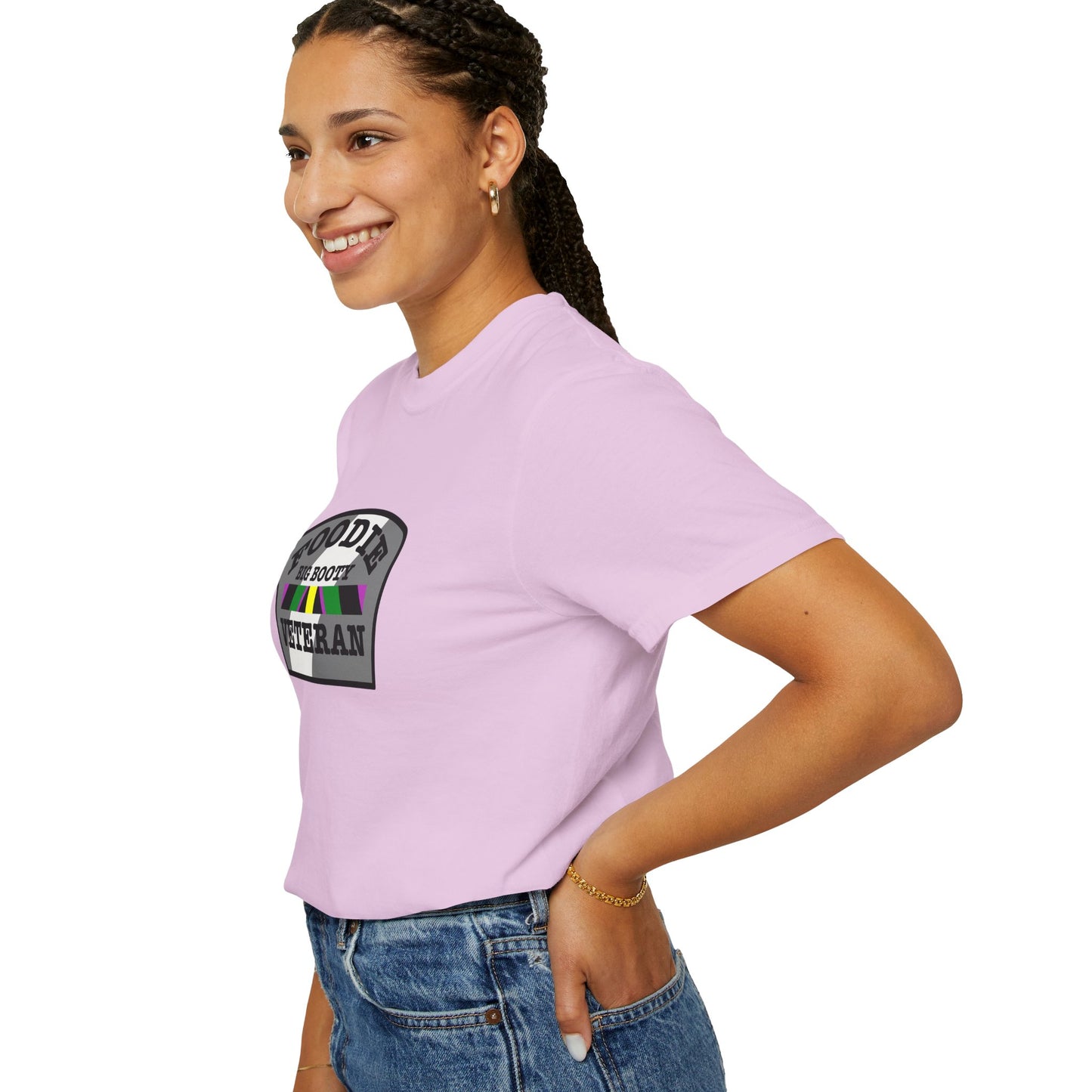 L.O.E.F Foodie Veteran Big Booty Unisex Tee Shirt (Gray)