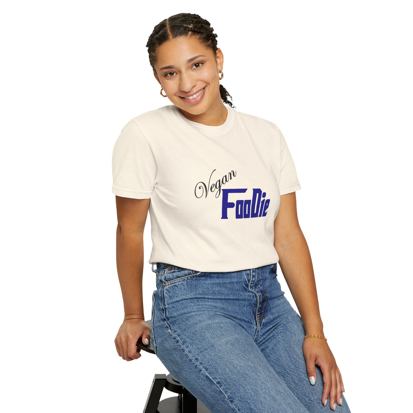 L.O.E.F Unisex Vegan Foodie Tee Shirt (Dark Blue)