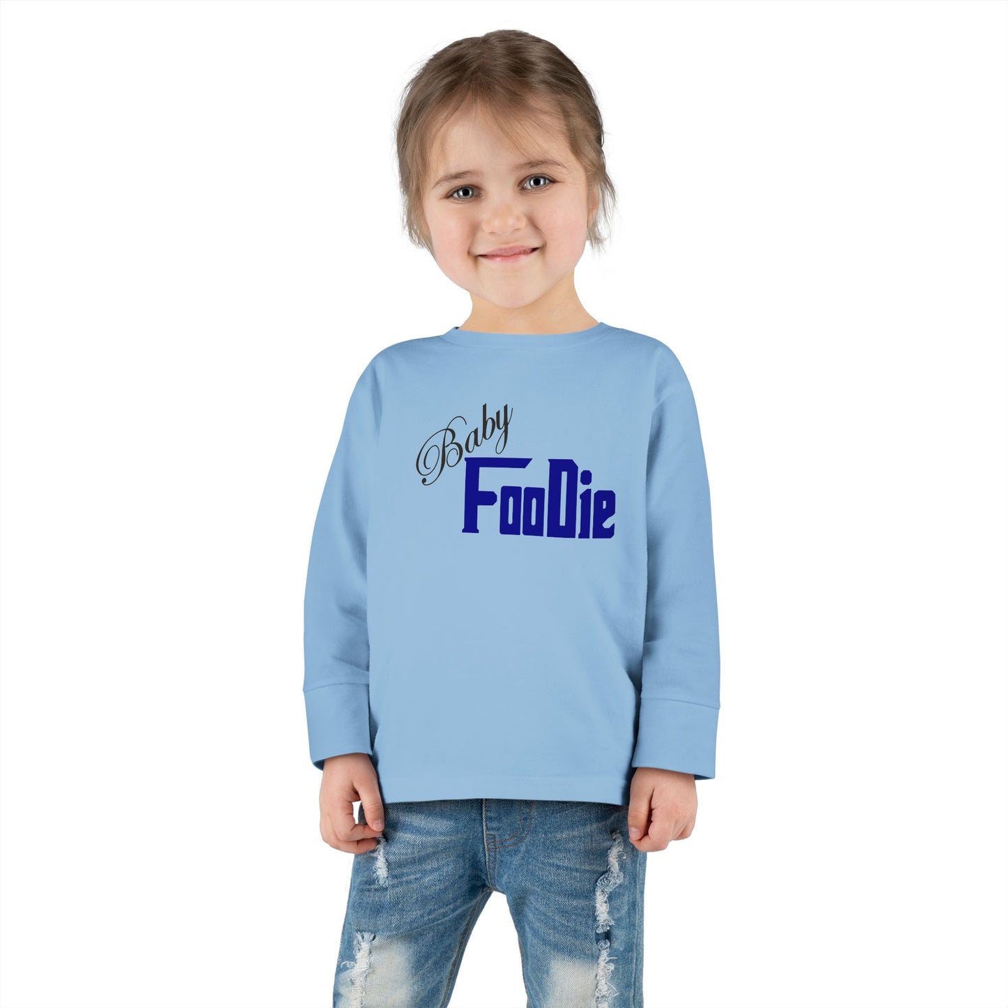 L.O.E.F Baby Foodie Toddler Long Sleeve Tee (Dark Blue)