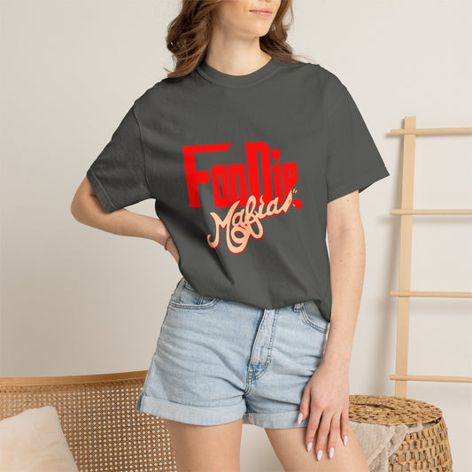 L.O.E.F Red Foodie Mafia Unisex Tee Shirt (Peach)