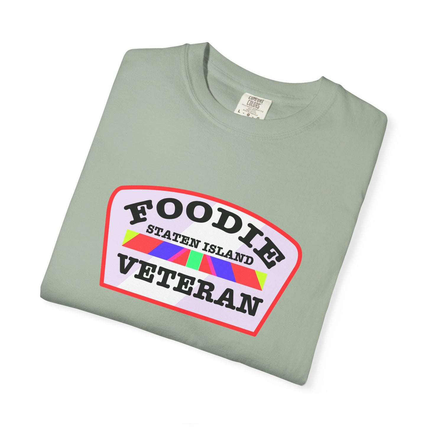 L.O.E.F Foodie Veteran STATEN ISLAND Unisex Tee Shirt (Soft Pink)