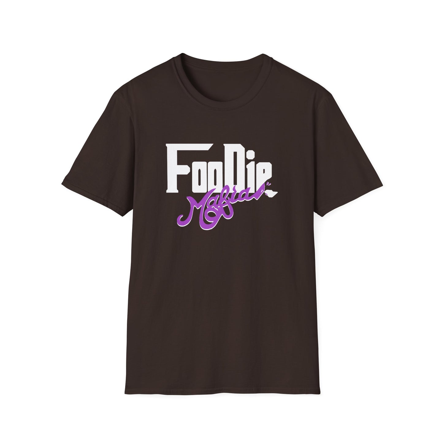 L.O.E.F White Foodie Mafia Unisex Tee Shirt  (Purple)