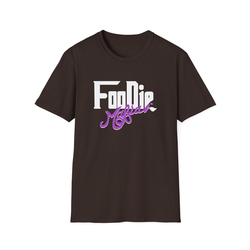 L.O.E.F White Foodie Mafia Unisex Tee Shirt  (Purple)