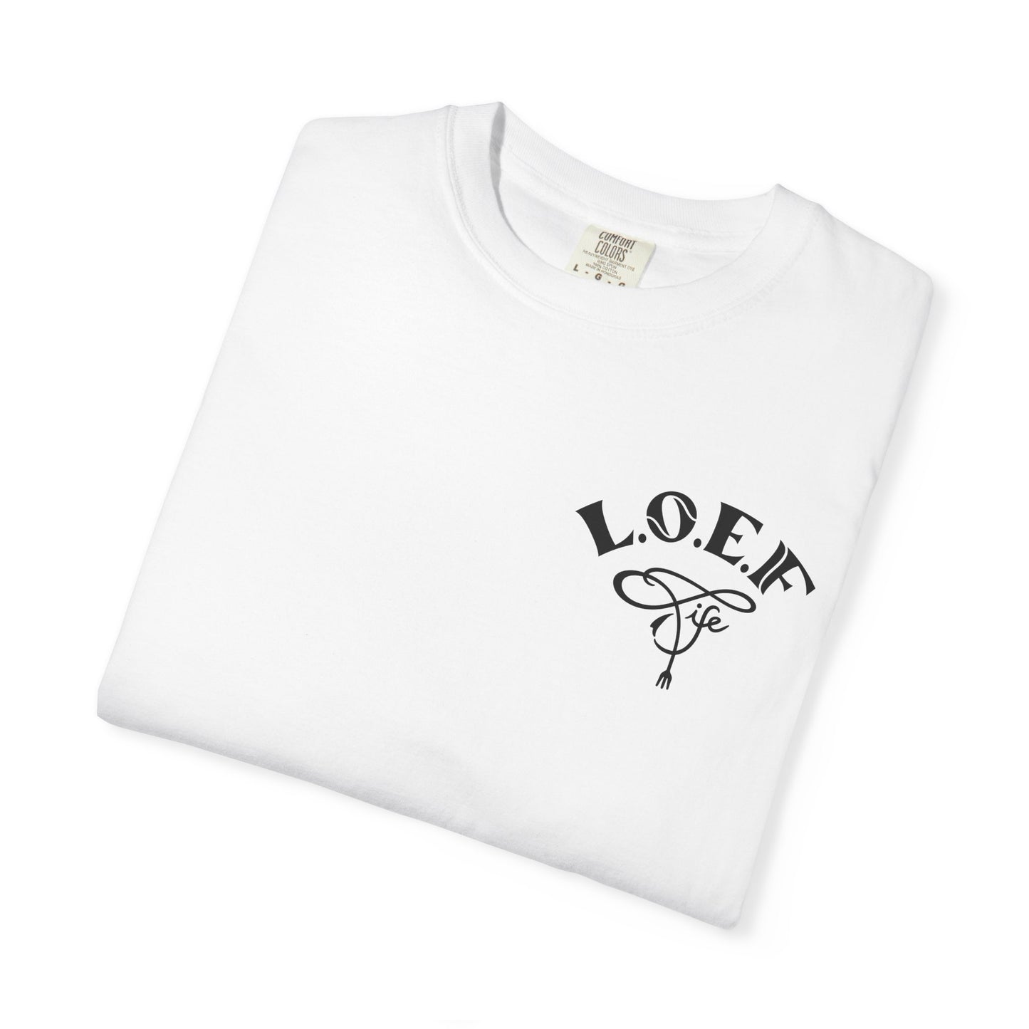 L.O.E.F Foodie 4Life Vegan Unisex Tee Shirt (Sky Blue)