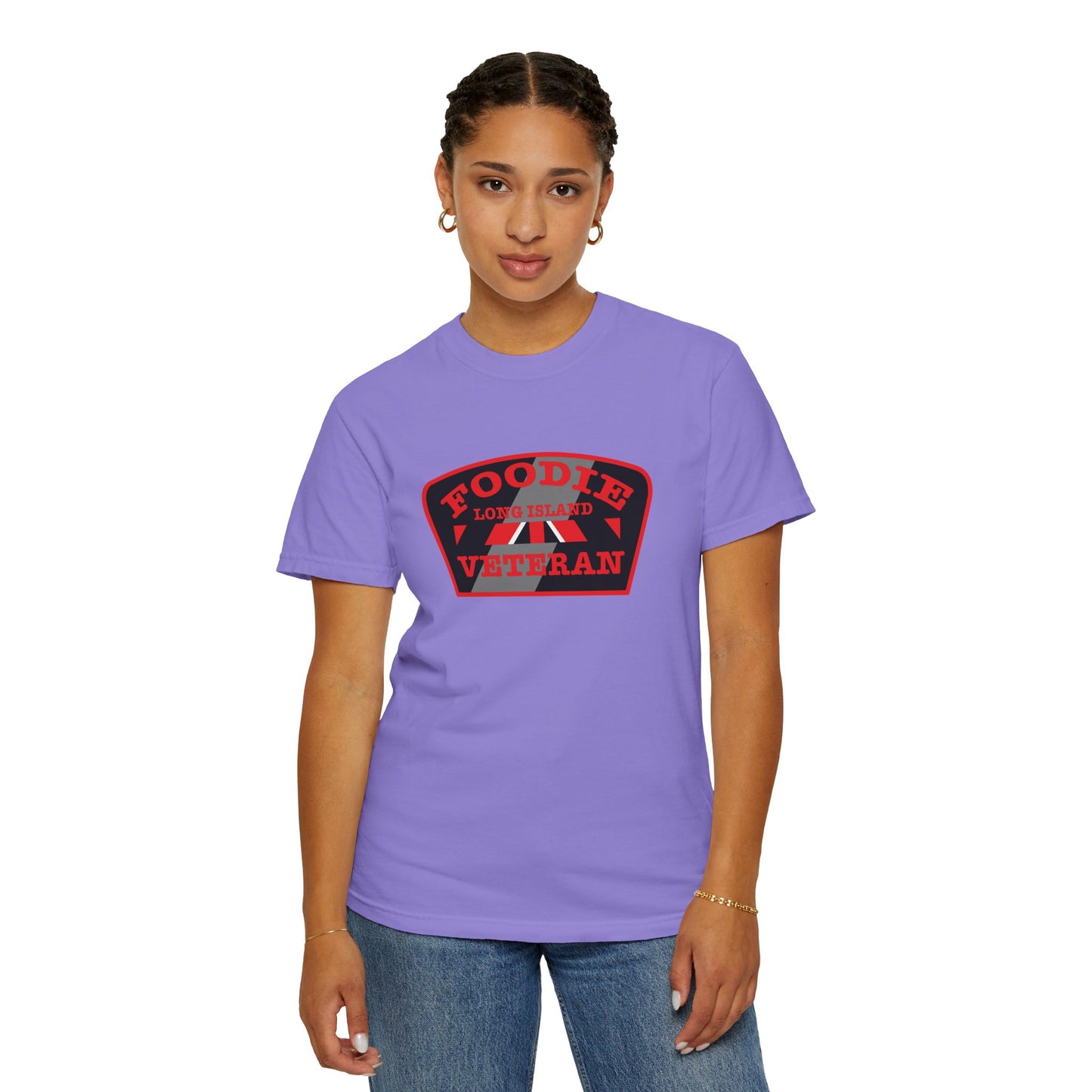 L.O.E.F Foodie Veteran Long Island Unisex Tee Shirt (Red)