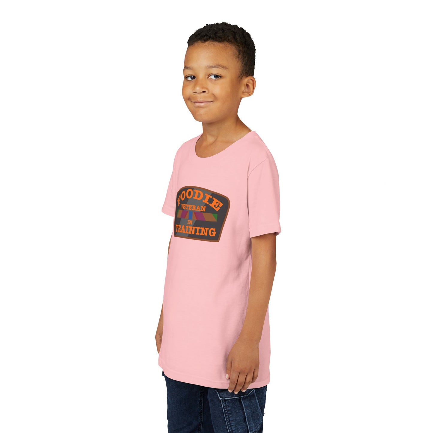 L.O.E.F Foodie Veteran In Training Kids Tee Shirt  (Orange)