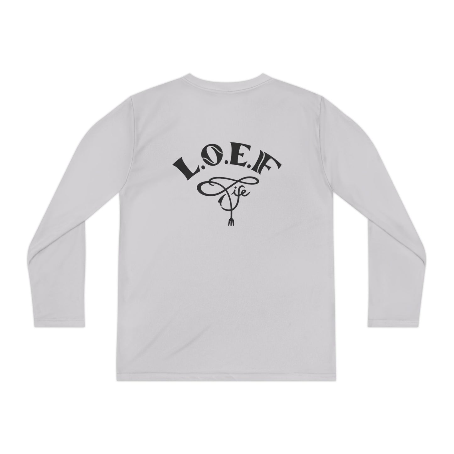 L.O.E.F Foodie 4Life Young Long Sleeve Tee  (Fiery Red)