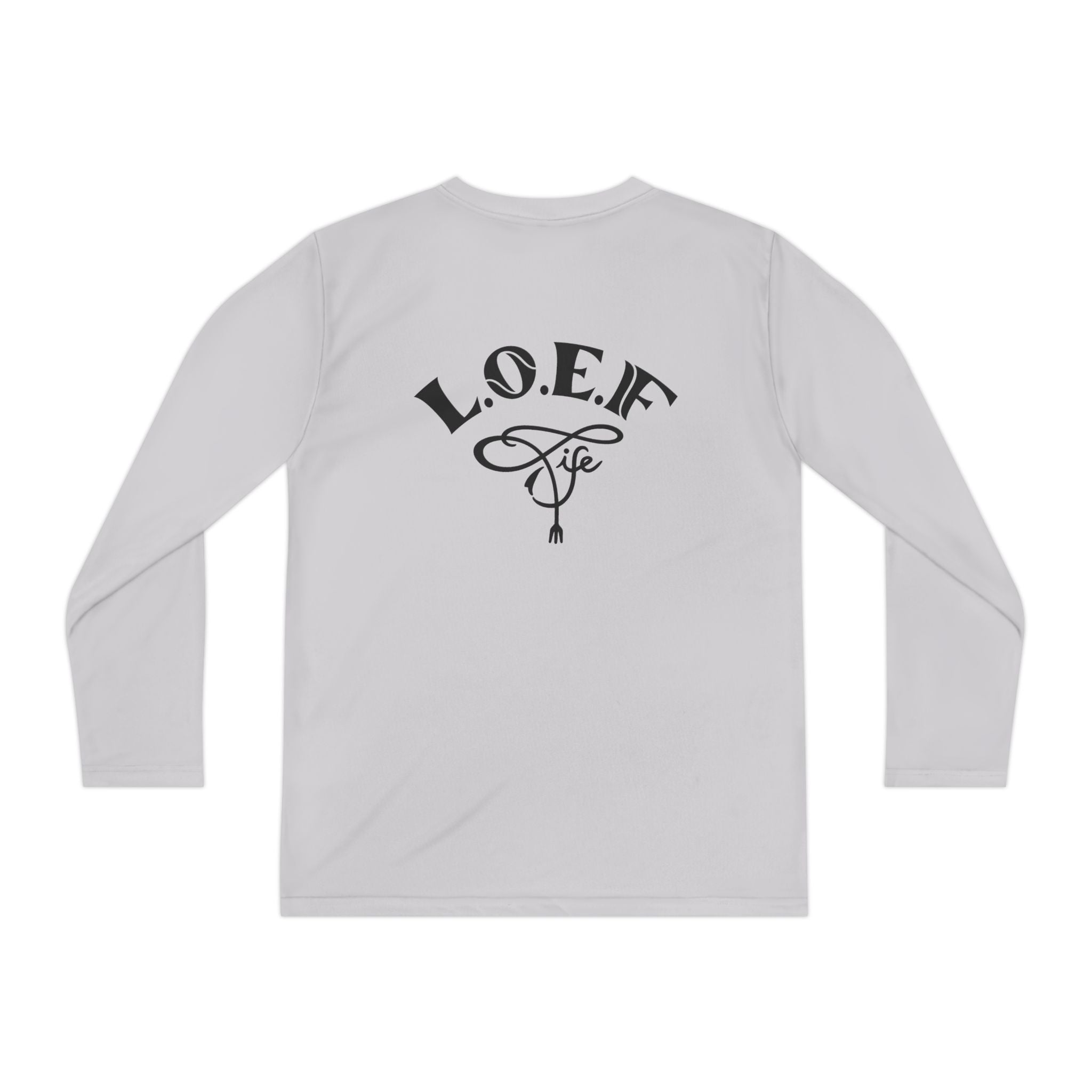 L.O.E.F Foodie 4Life Young Long Sleeve Tee  (Fiery Red)