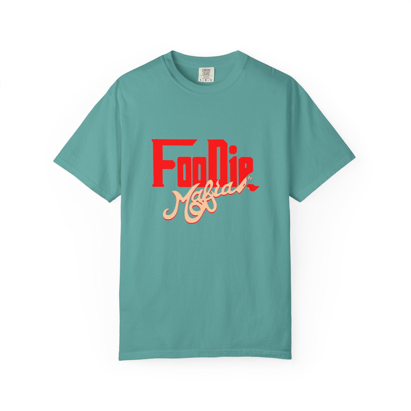 L.O.E.F Red Foodie Mafia Unisex Tee Shirt (Peach)