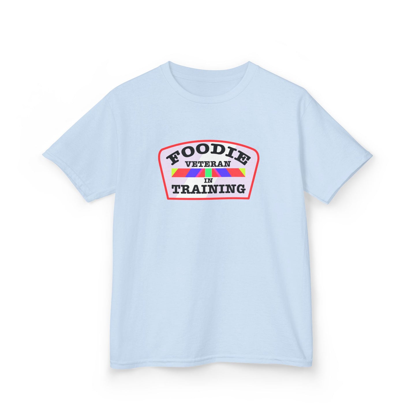 L.O.E.F Foodie Veteran In Training Kids Tee Shirt (Soft Pink)