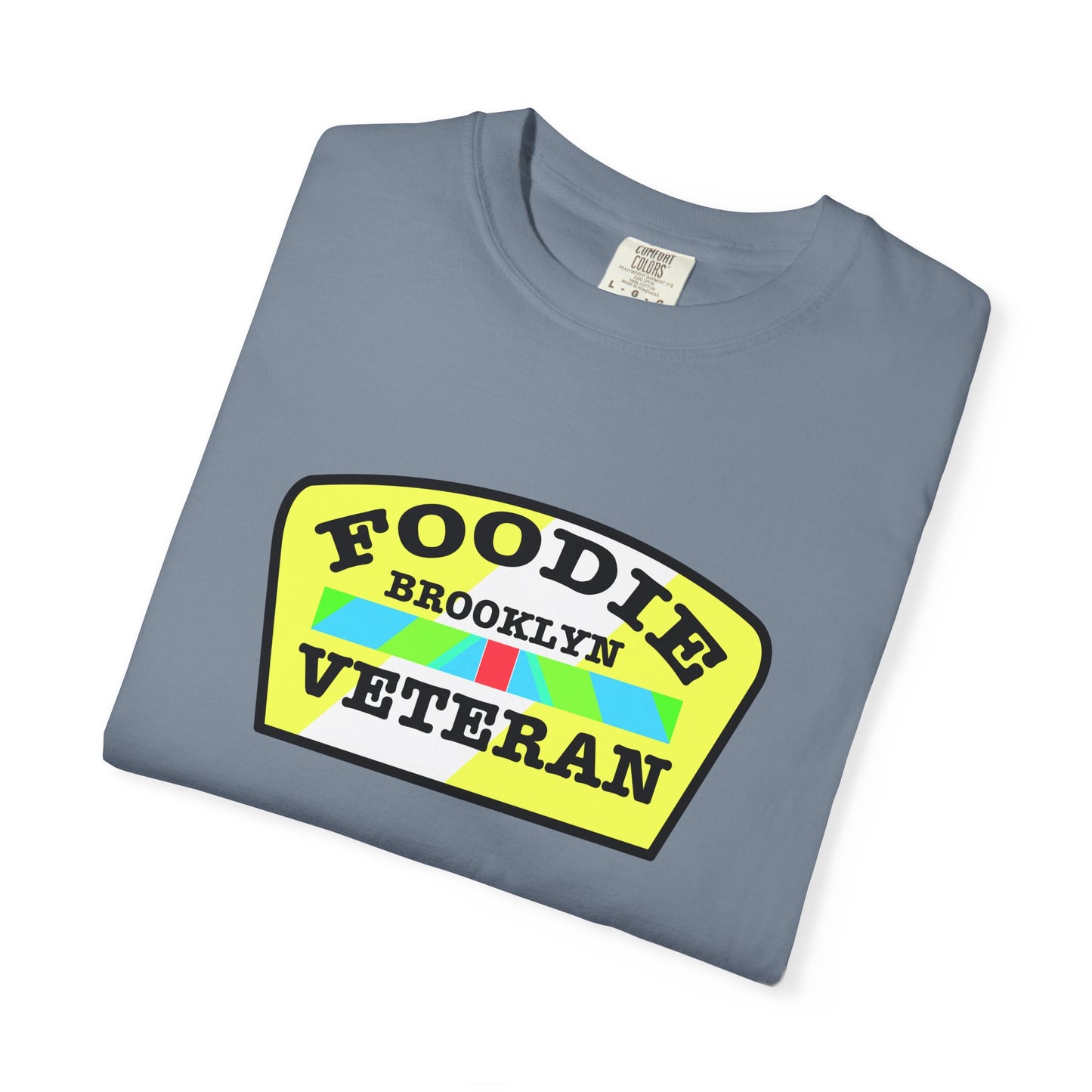 L.O.E.F Foodie Veteran BROOKLYN Unisex Tee Shirt (Yellow and Black)