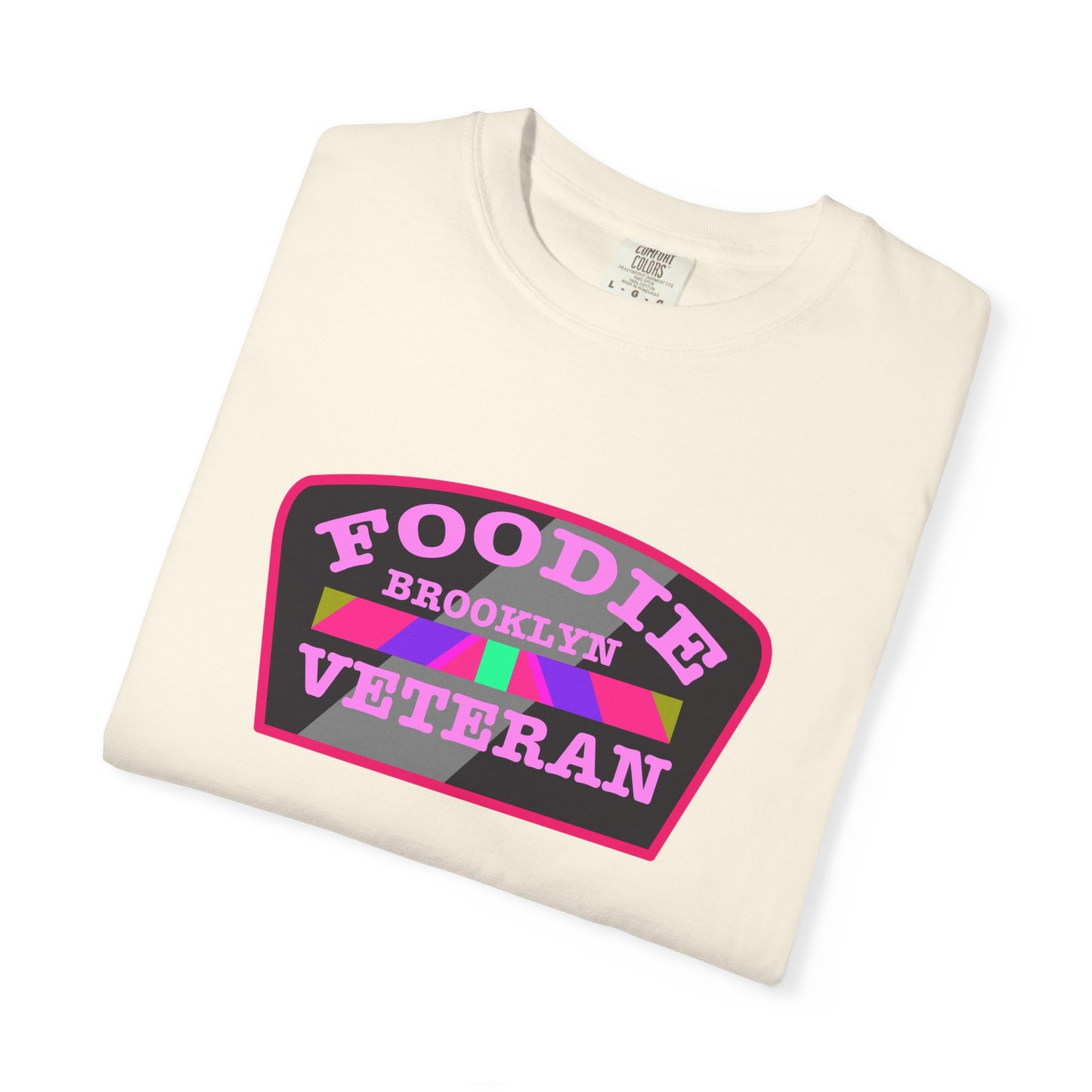 L.O.E.F Foodie Veteran BROOKLYN Unisex Tee Shirt (Pink)