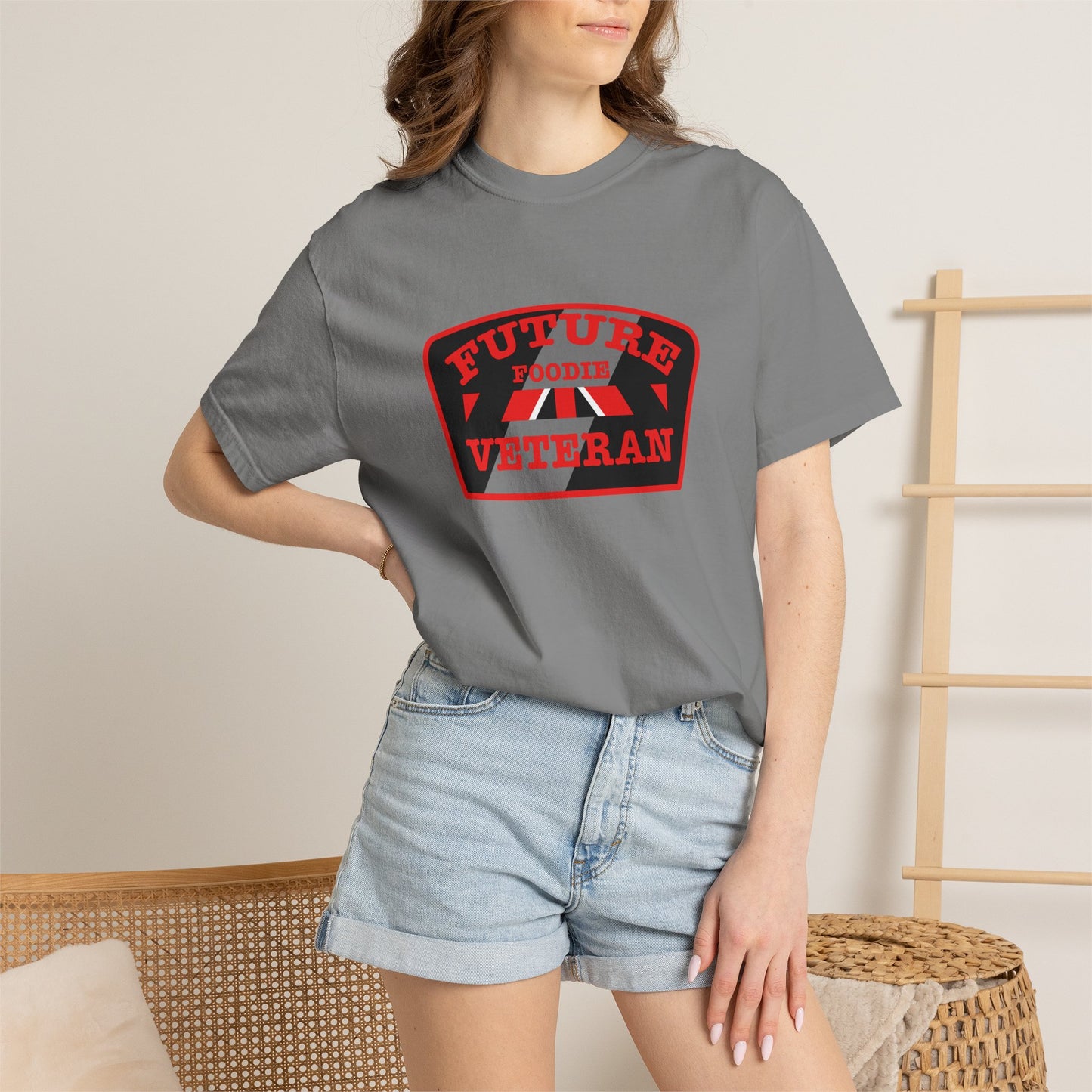 L.O.E.F Future Foodie Veteran Unisex Tee Shirt (Red)