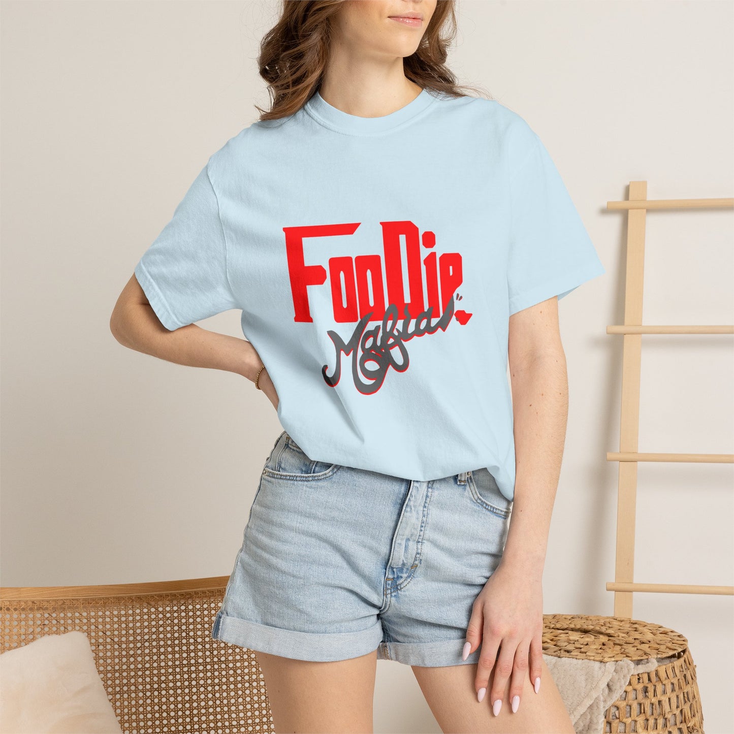 L.O.E.F Red Foodie Mafia Unisex Tee Shirt (Dark Grey)