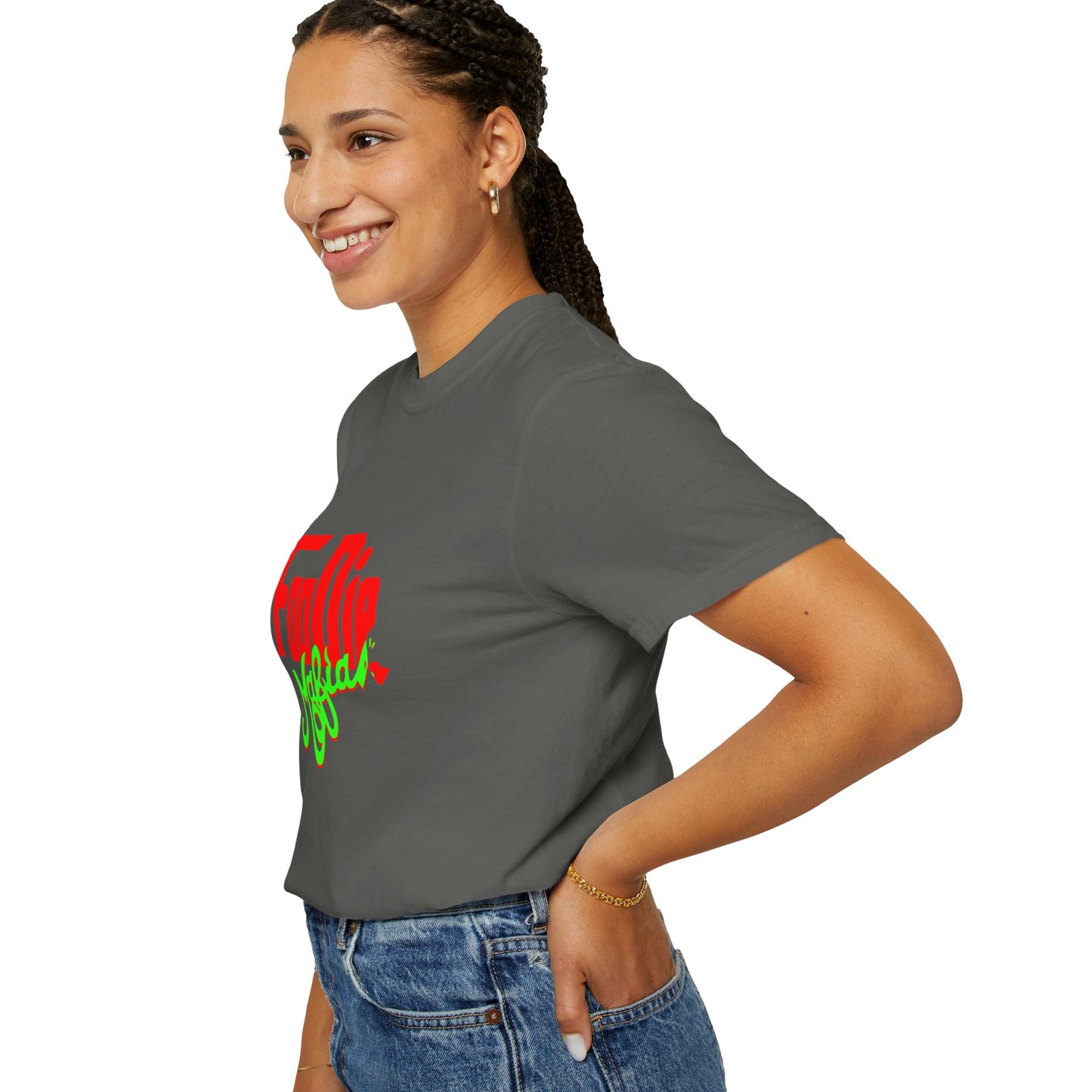 L.O.E.F Red Foodie Mafia Unisex Tee Shirt (Neon Green)