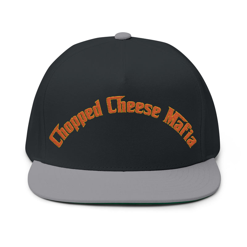 Flat Bill Cap — "Chopped Cheese Mafia" Embroidered Streetwear Hat