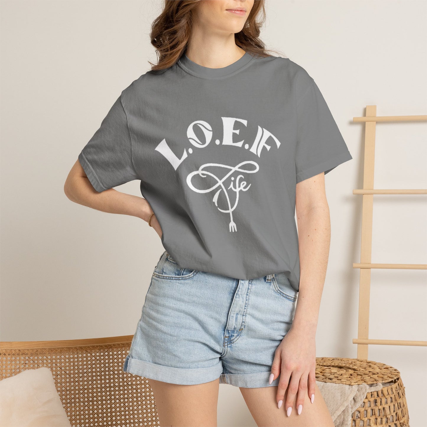 L.O.E.F Life Unisex Tee Shirt (White)