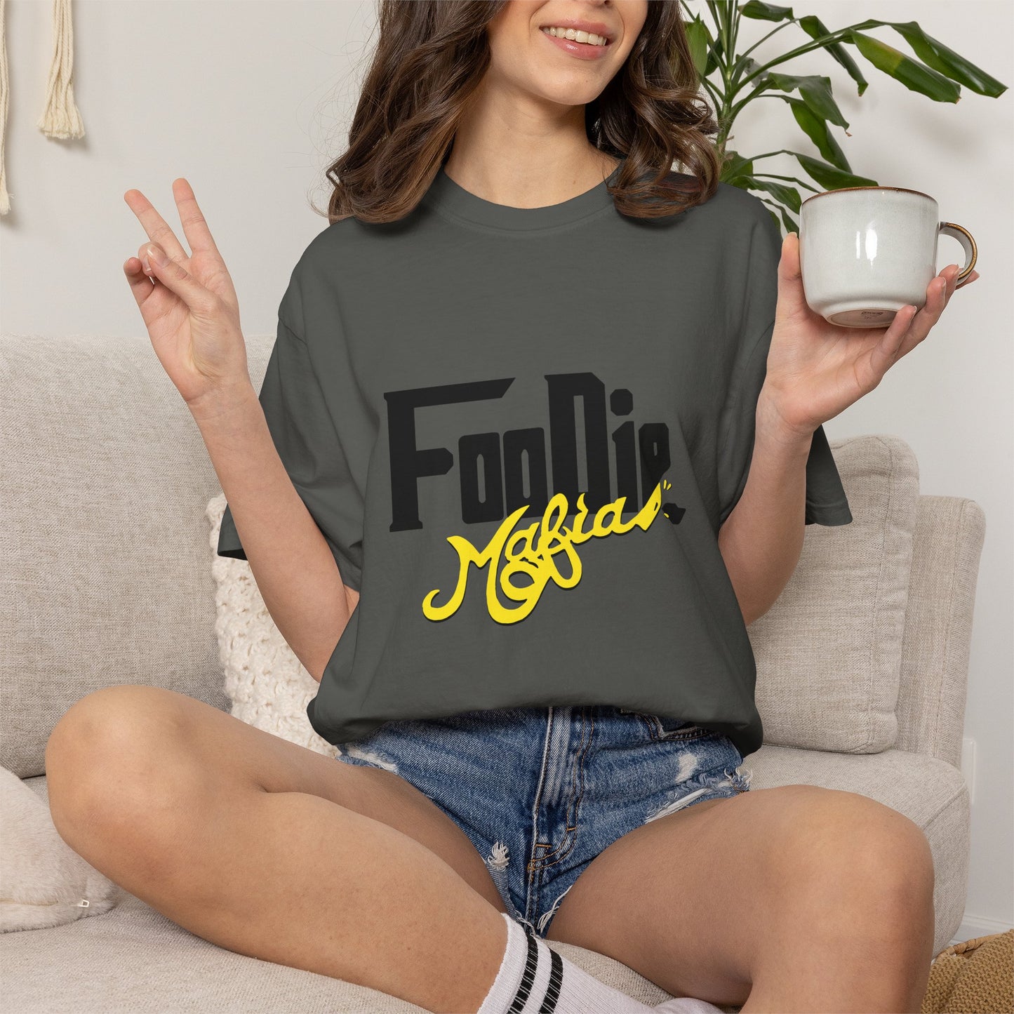 L.O.E.F Foodie Mafia Unisex Tee shirt (Bright Yellow)