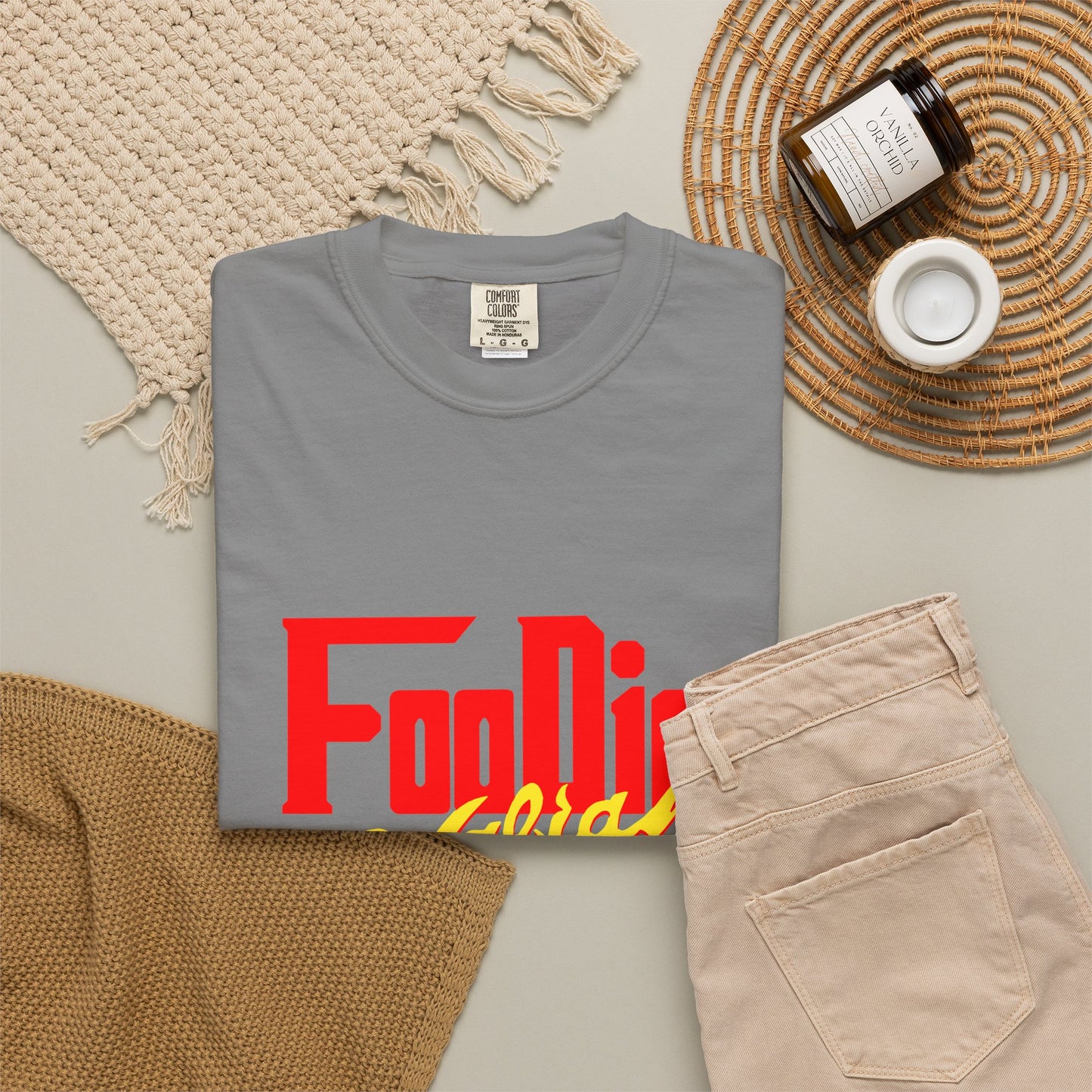 L.O.E.F Red Foodie Mafia Unisex Tee shirt (Bright Yellow)