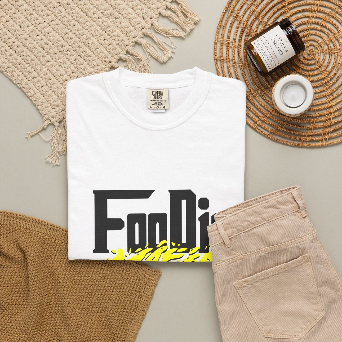 L.O.E.F Foodie Mafia Unisex Tee Shirt (Bright Yellow)