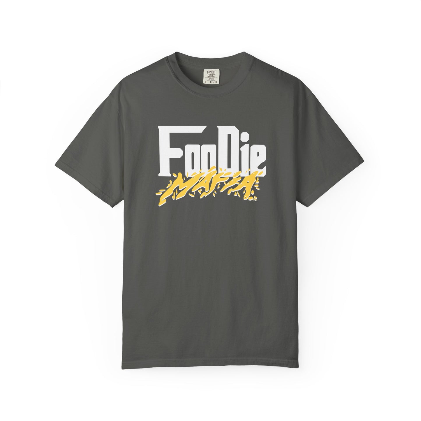 L.O.E.F White Foodie Mafia Unisex Tee Shirt (Yellow)