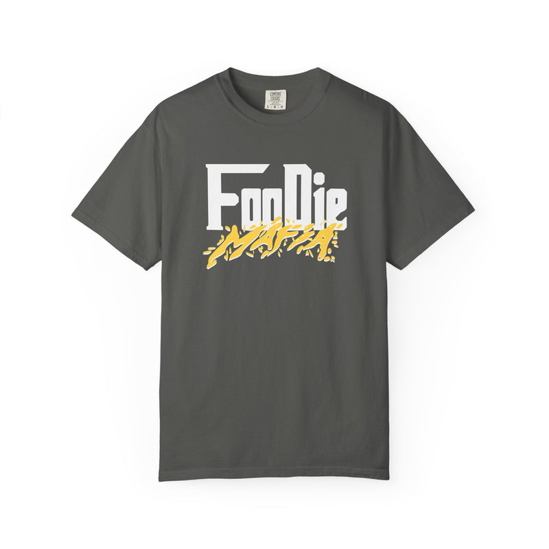 L.O.E.F White Foodie Mafia Unisex Tee Shirt (Yellow)
