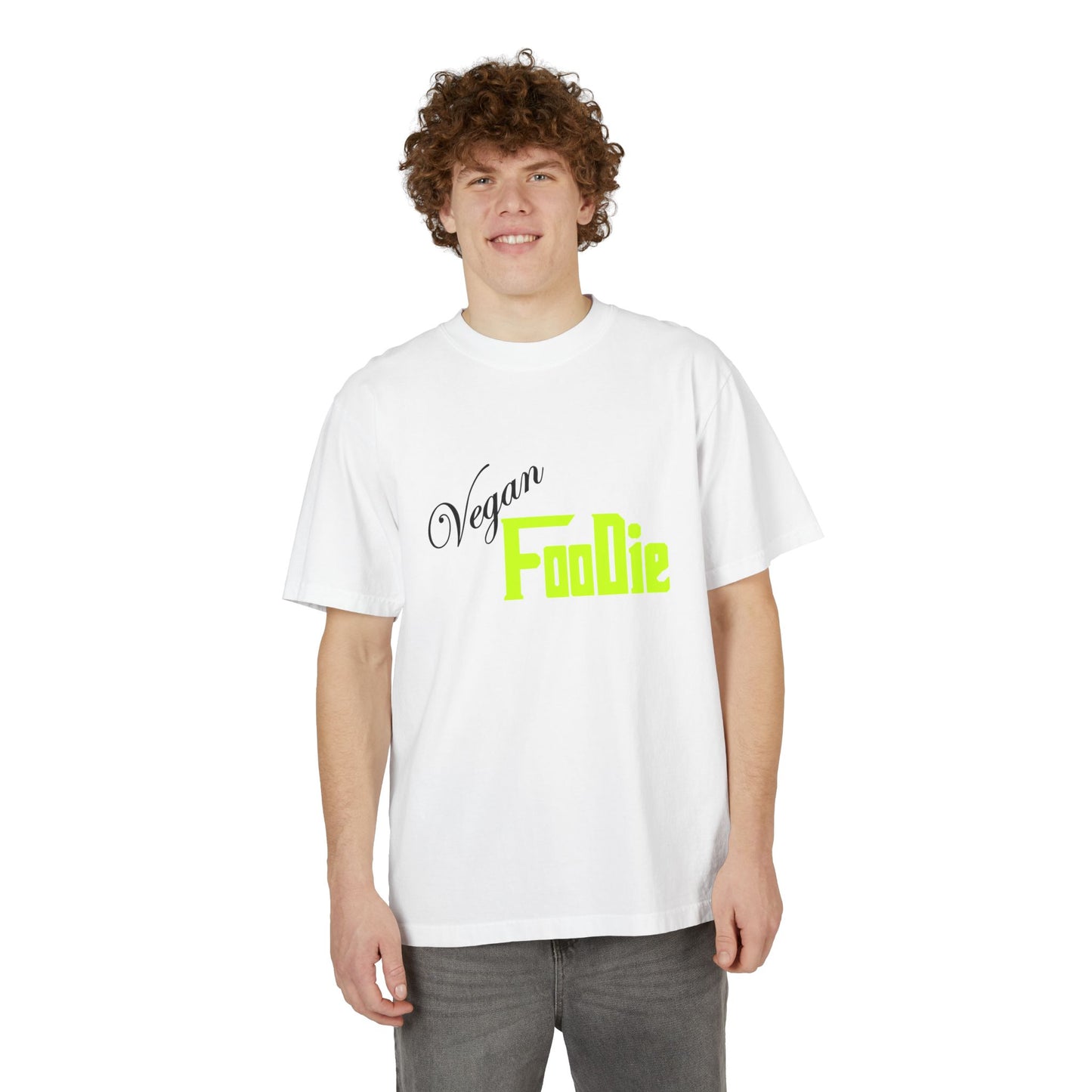 L.O.E.F Unisex Vegan Foodie Tee Shirt (Neon Yellow)